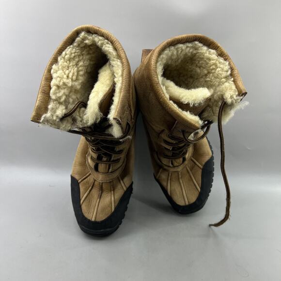 UGG Adirondack II Boots Women Size 10 Brown Gore-Tex Shearling Vibram Snow Shoes - Picture 5 of 12
